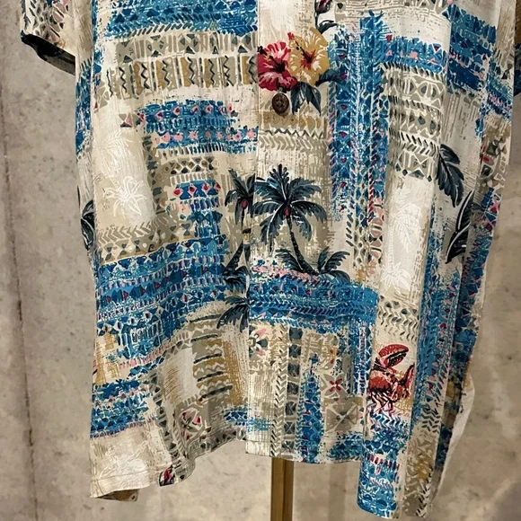 Vintage Campia Hawaiian Shirt | Y2K 90s Resortwear | Beach Vacation Button Up - Picture 5 of 7